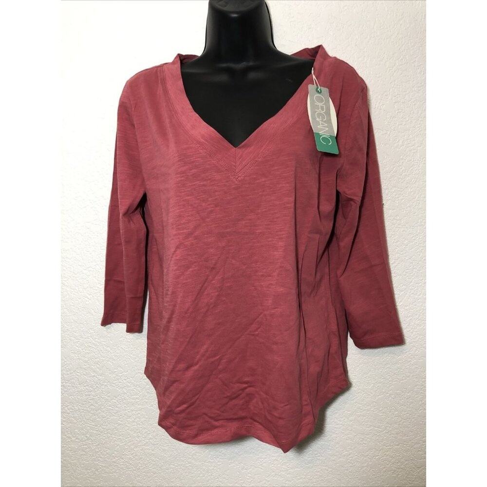 EDC by Esprit Sz Small V-Neck Pullover 3/4 Sleeves